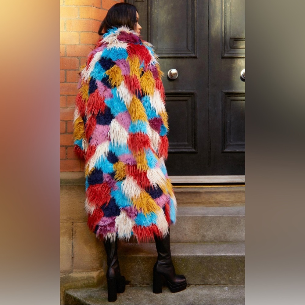 NWT Mongolian Longline Faux Fur Coat (14) - Picture 4 of 14